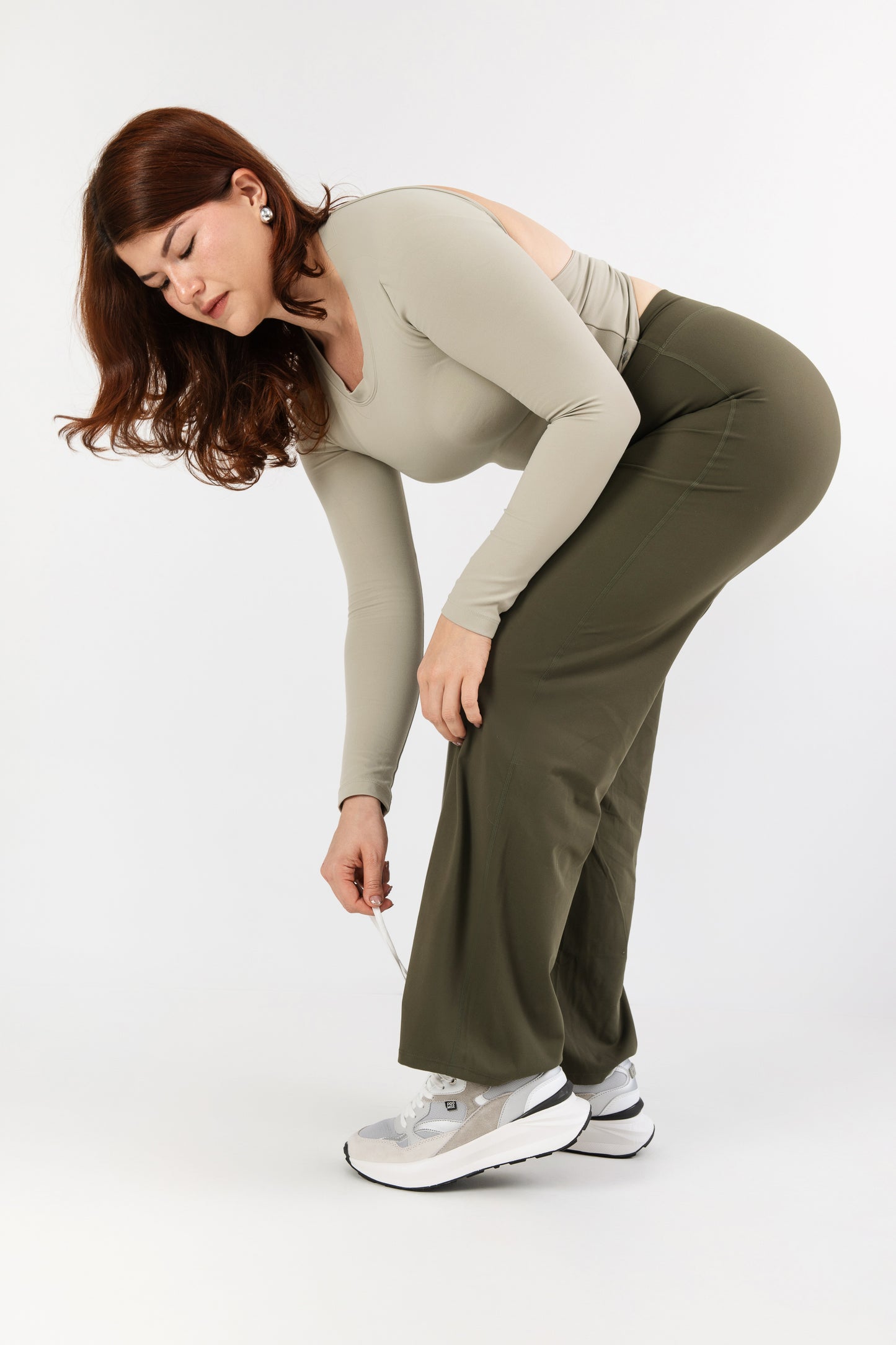GREEN - Straight Leggings